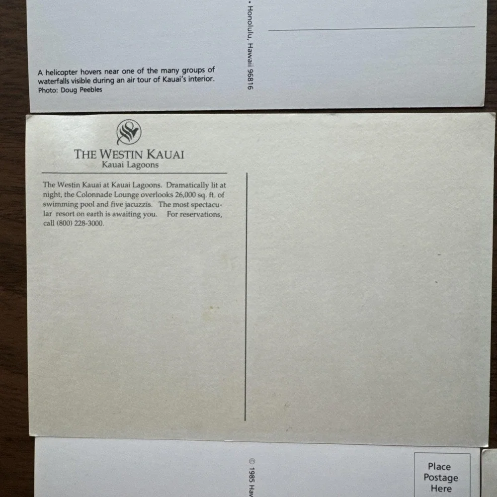 VTG‎ Lot 8 Hawaii Postcards Hotels Beach Air View Topless Bathing Beauty 1980s